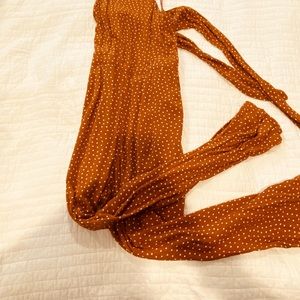 Abercrombie & Fitch romper orange polka dots XS